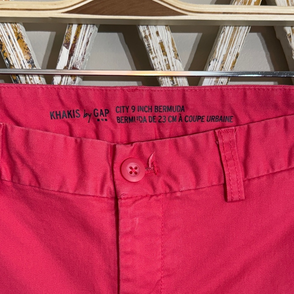 GAP Bright Pink Khaki Shorts - Picture 2 of 5